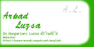 arpad luzsa business card